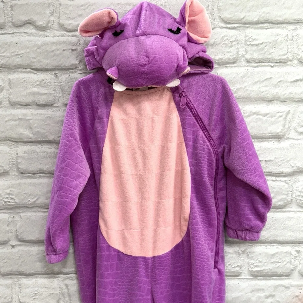 Hippopotamus Halloween Costume Sz 2T/3T Purple Hippo Bodysuit Warm Fast Shipping